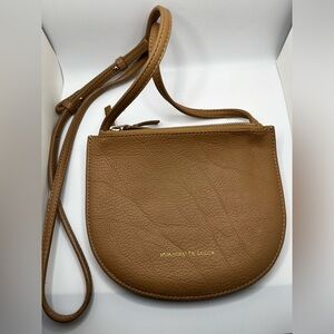 Anthropologie Monserat De Lucca Crossbody Tan Triple Pouch Bag